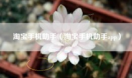 淘宝手机助手（淘宝手机助手app）