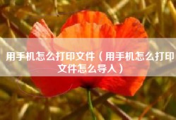 用手机怎么打印文件（用手机怎么打印文件怎么导入）