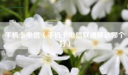 手机卡电信（手机卡电信联通移动哪个好）